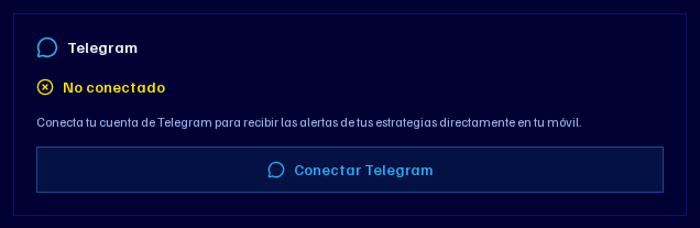 Tarjeta de conexión con Telegram
