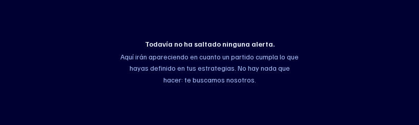 Mensaje de historial de alertas vacío